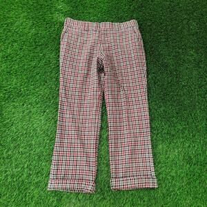 Vintage 80s Wool Plaid Pants Womens 14 34x28 Heavyweight